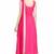 Pink georgette long anarkali style kurti with golden churidar for women