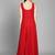 Red georgette long anarkali style kurti with golden churidar for women