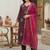 Women Ethnic Motifs Embroidered Sequinned Liva Kurta with Trousers & With Dupatta