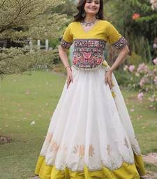 NAVRATRI  Flared Lehenga & Multicolor Kutchi Embroidered Blouse Set-full stitched free size