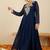 Paisley Embroidered V-Neck Georgette Anarkali Kurta with Trousers