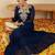 Paisley Embroidered V-Neck Georgette Anarkali Kurta with Trousers