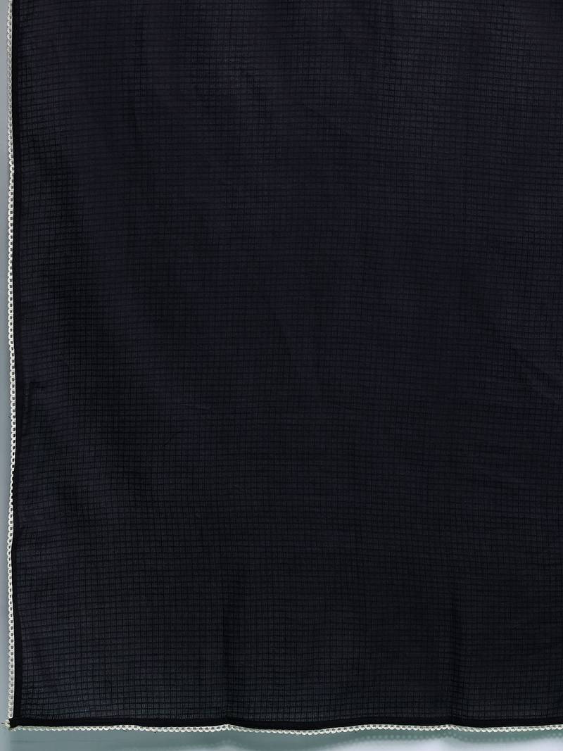 Women Floral Printed Beads and Stones Cotton Kurta with Trousers & With Dupatta