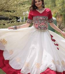 NAVRATRI  Flared Lehenga & Multicolor Kutchi Embroidered Blouse Set-full stitched free size