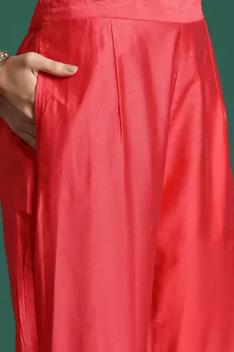 Ethnic Motifs Printed Zari Kurta with Trousers & With Dupatta