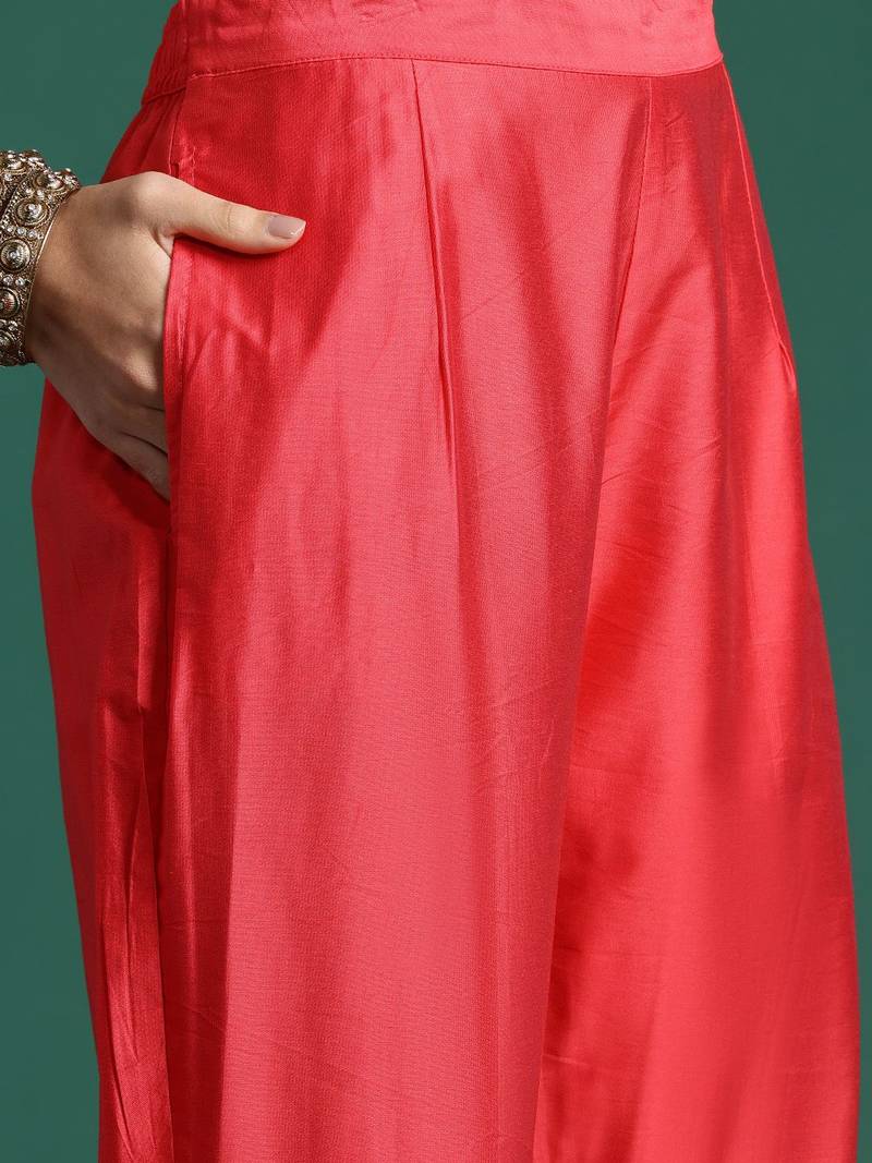 Ethnic Motifs Printed Zari Kurta with Trousers & With Dupatta