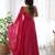 women's printed chiffon bandhej flared anarkali pant and dupatta set