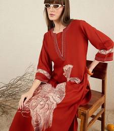 Women Ethnic Motifs Printed Thread Work Kurta with Palazzos