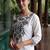 Women Embroidered Thread Work Cotton Kurta with Trousers
