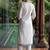 Women Embroidered Thread Work Cotton Kurta with Trousers