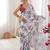 Multicolor chiffon digital print siroski diamond work saree