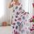 Multicolor chiffon digital print siroski diamond work saree