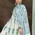 Floral Printed Empire Cotton Kurta With Trousers & Dupatta