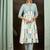 Floral Printed Empire Cotton Kurta With Trousers & Dupatta