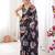 Black chiffon digital print siroski diamond work saree