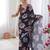 Black chiffon digital print siroski diamond work saree
