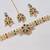 multicolor color necklace set with earrings & maang tikka | kundan & agate stone | gold plated