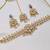white color necklace set with earrings & maang tikka | kundan & agate stone | gold plated