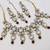 maroon color necklace set with earrings & maang tikka | kundan & agate stone | gold plated