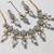 grey color necklace set with earrings & maang tikka | kundan & agate stone | gold plated