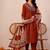 Women Ethnic Motifs Yoke Design Empire Thread Work Cotton Kurta with Trousers & With Dupatta