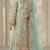 sea green chiffon semi stitched suit with embroidery & sequence work