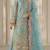 blue chiffon semi stitched suit with embroidery & sequence work