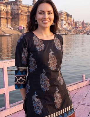 Women Ethnic Motifs Printed Cotton Kurta with Trousers & With Dupatta 2