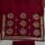 maroon silk blend unstitched suit with embroidery & real mirror work