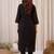 Women Ethnic Motifs Embroidered Thread Work Cotton Kurta with Trousers