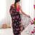 Black chiffon digital print scallped border foil mirror work saree