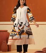 Women Ethnic Motifs Printed Cotton Kurta with Trousers