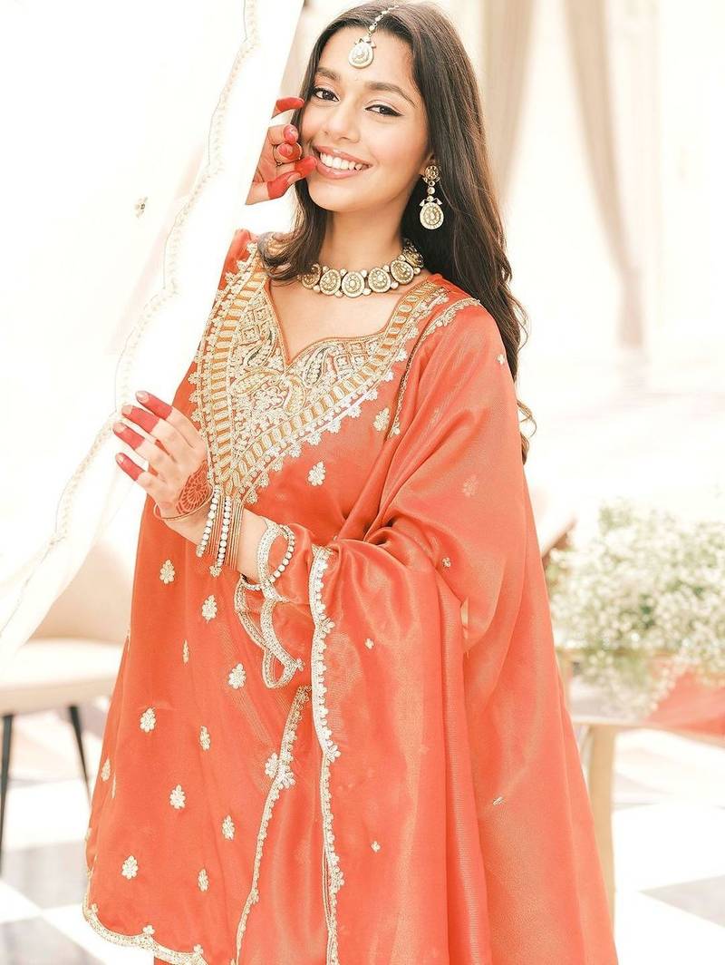 Women Ethnic Motifs Embroidered Kurta with Palazzo & Dupatta