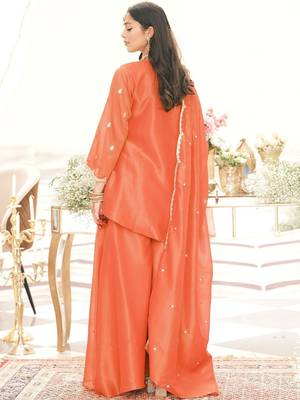 Women Ethnic Motifs Embroidered Kurta with Palazzo & Dupatta 4
