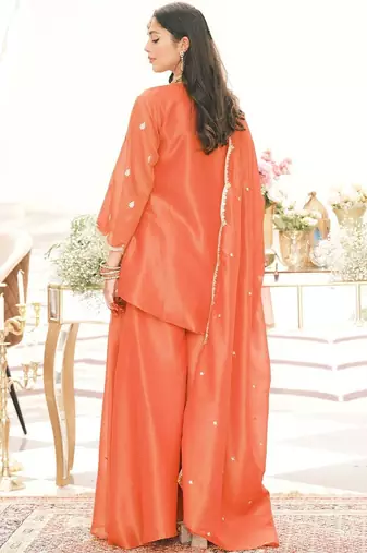 Women Ethnic Motifs Embroidered Kurta with Palazzo & Dupatta