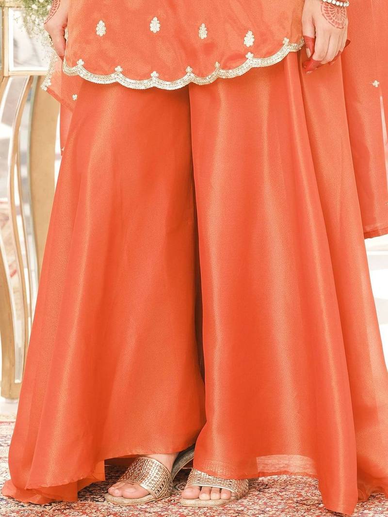 Women Ethnic Motifs Embroidered Kurta with Palazzo & Dupatta
