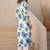 Floral Printed Pleated Round Neck Cotton Straight Kurta With Trouser