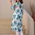 Floral Printed Pleated Round Neck Cotton Straight Kurta With Trouser