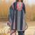 Navy Blue Printed Straight Kurta Trousers Dupatta Set Kurta Sets