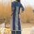 Navy Blue Printed Straight Kurta Trousers Dupatta Set Kurta Sets