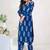 Women Ethnic Motifs Printed Beads and Stones Cotton Kurta with Trousers