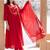 Women Embroidered Empire Thread Work Kurta with Trousers & With Dupatta