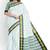 White checked cotton saree with green border