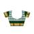 White checked cotton saree with green border