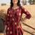 Women Ethnic Motifs Printed Pleated Cotton Kurta with Trousers