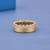 Elegant Matte Gold Diamond Band Ring