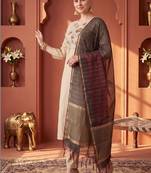 Women Ethnic Motifs Embroidered Thread Work Kurta with Trousers & With Dupatta