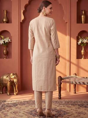 Women Ethnic Motifs Embroidered Thread Work Kurta with Trousers & With Dupatta 4