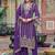 Floral Embroidered V-Neck Zari Organza Straight Kurta With Trousers And Dupatta