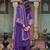 Floral Embroidered V-Neck Zari Organza Straight Kurta With Trousers And Dupatta